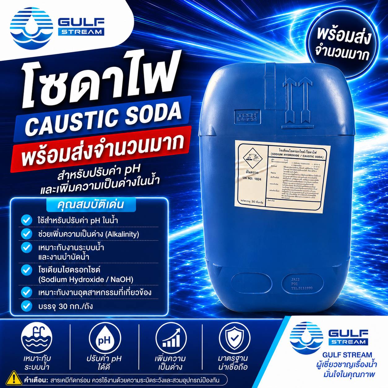 โซดาไฟ (Caustic Soda) ปรับค่า pH รูปที่ 1